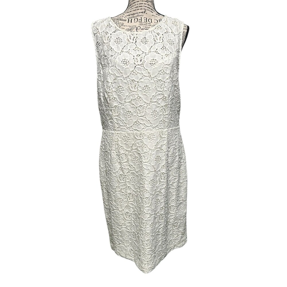 Cynthia Steffe White Kennedy Lace Sheath Dress size 12 NWT